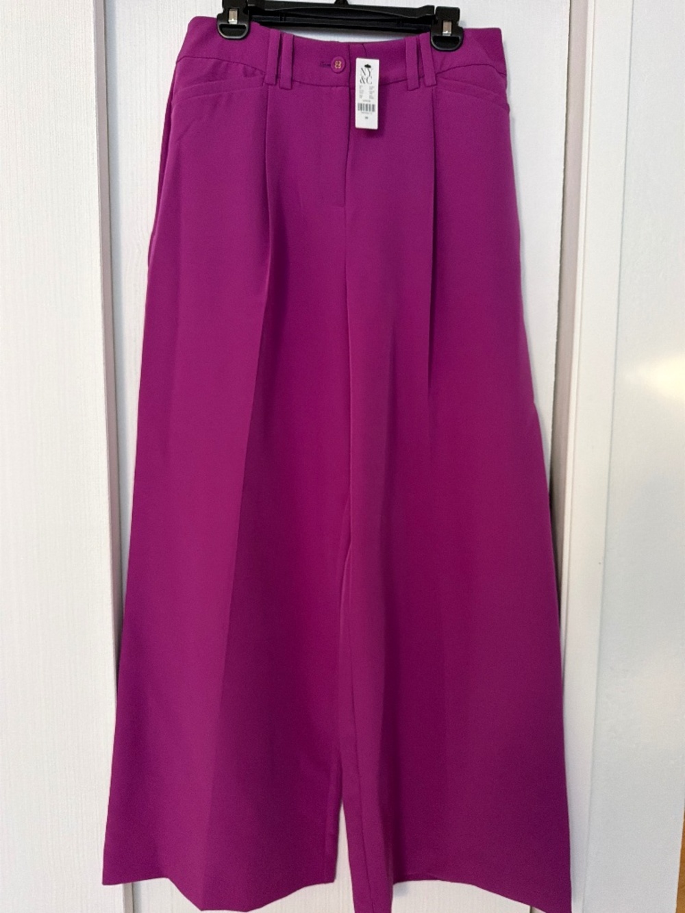 New York & Company Pink Wide Leg Trousers Size 10 NWT